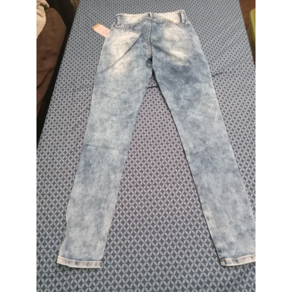 WAIST  28 IN SIZE 9 C SKINNY JEANS STRETCH DENIM BLUE , 9-2 CUTIE1409 PUSH UP - Picture 9 of 16